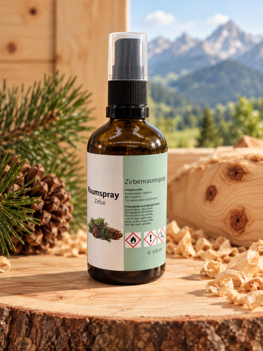 Zirbenspray 100ml, Handabfüllung im Allgäu