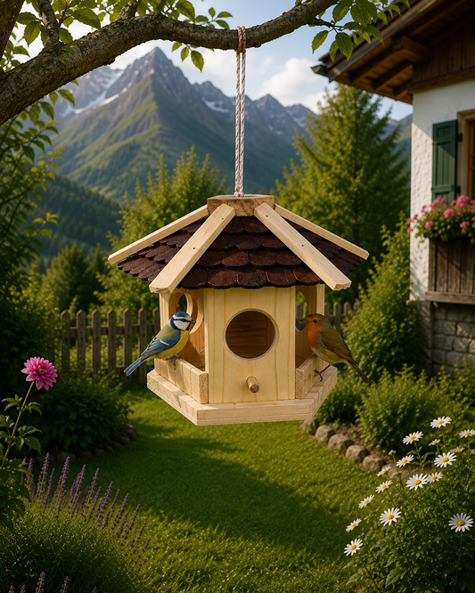 Vogelhaus L Braun zum aufhängen