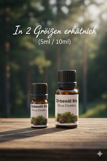 Organic Swiss stone pine oil 5ml from South Tyrol, hand-filled in Allgäu