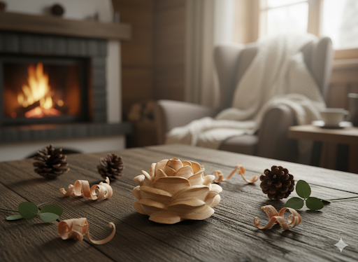 Zirbenrose offen aus Tiroler Zirbenholz