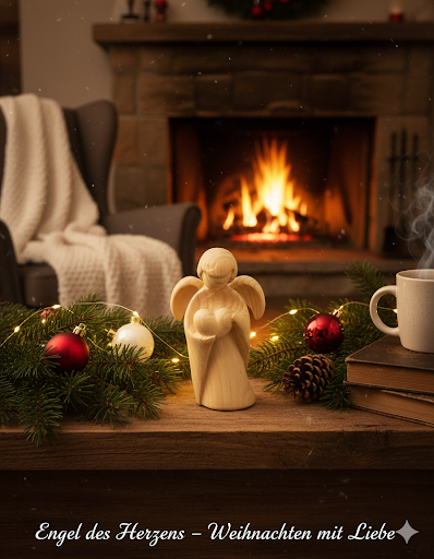 Zirbenengel mit Herzen